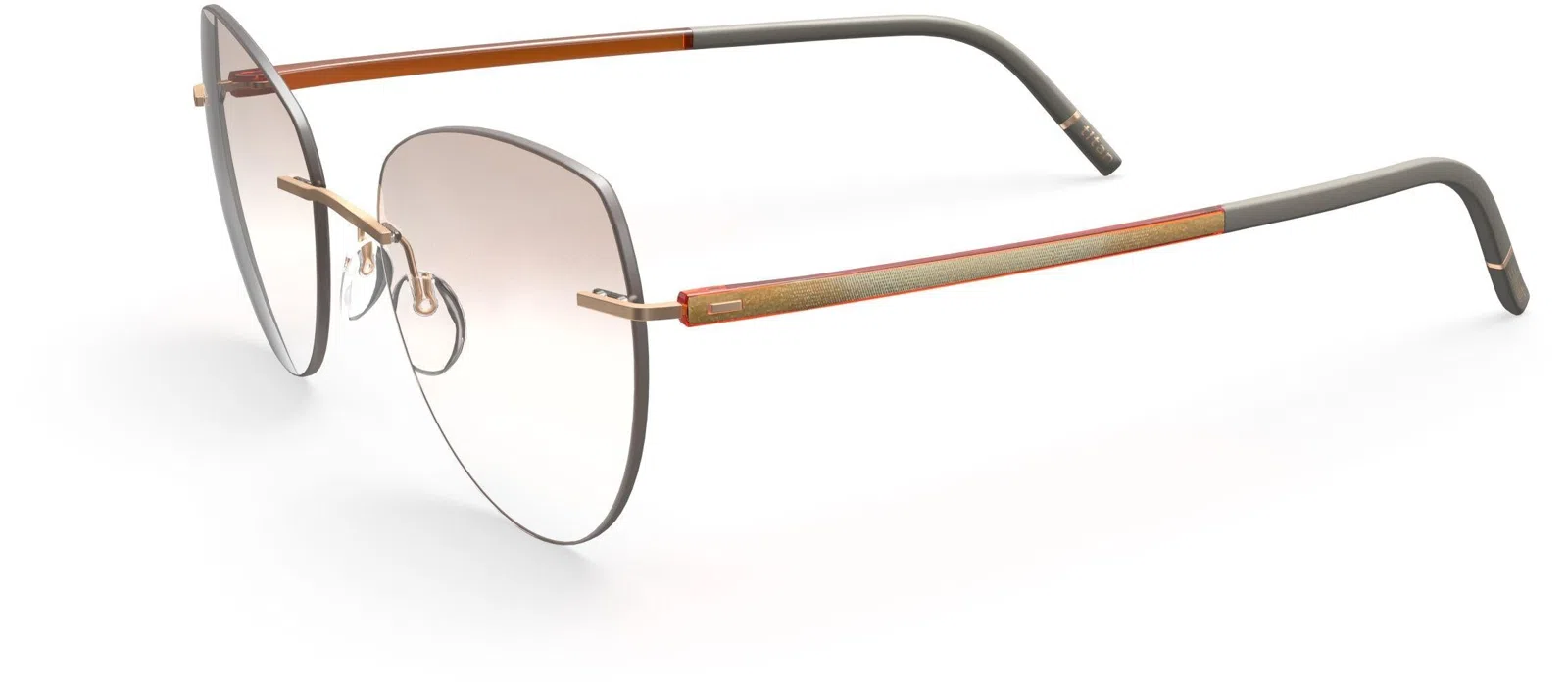 Silhouette The Wave Color Groove Demo Rimless 5567 Eyeglasses - view 105